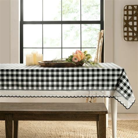 buffalo plaid fabric tablecloth